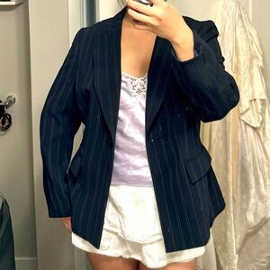 SOLD Vintage navy pinstripe blazer